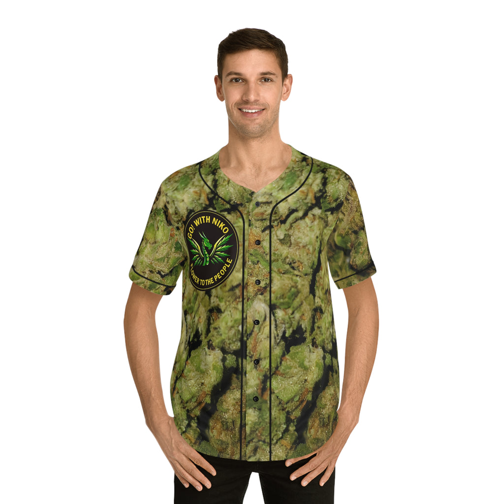 Cannabis Nug Baseball Jersey — Go With Niko All-Over Print