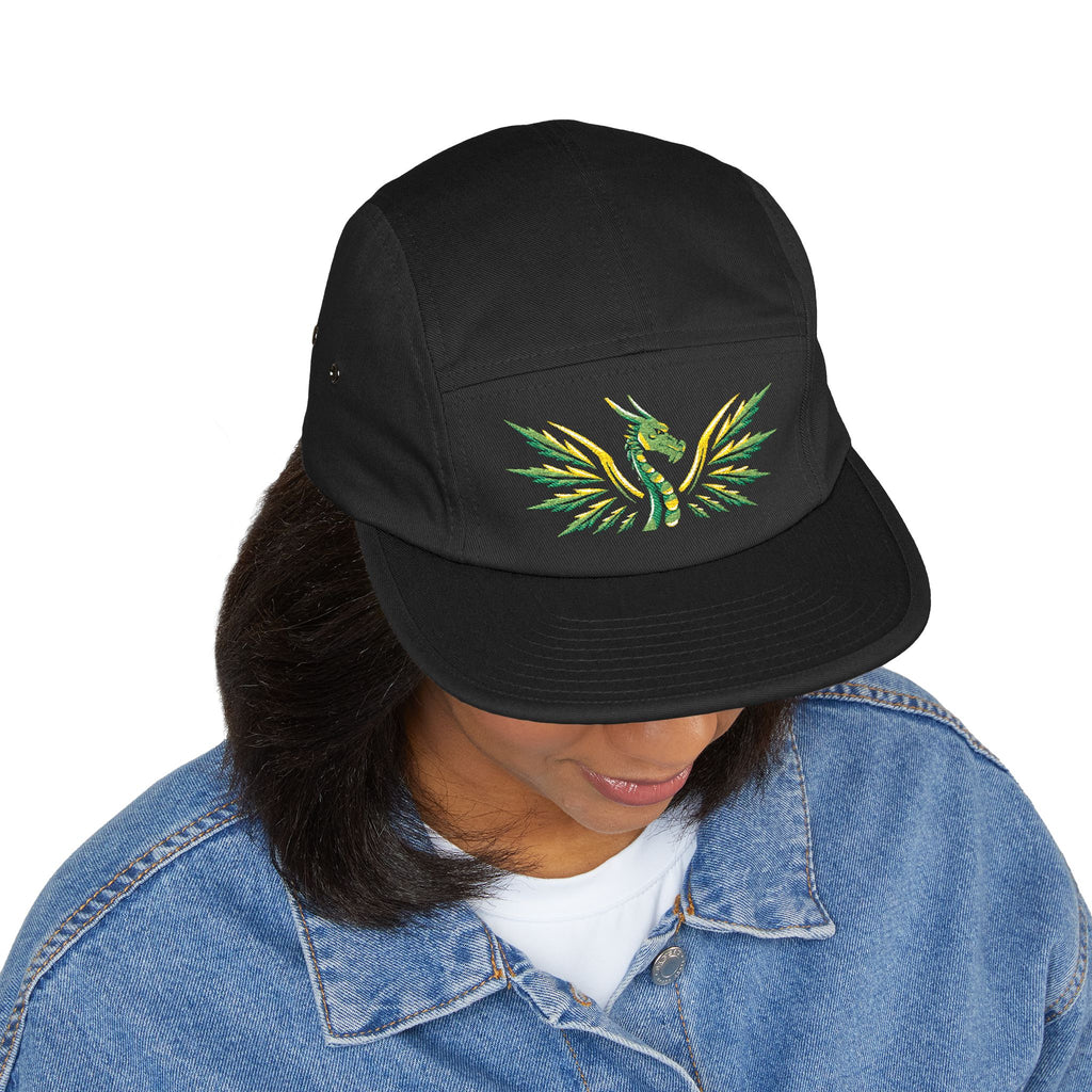 Embroidered Phoenix 5-Panel Cap — GO! WITH NIKO