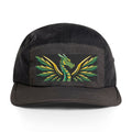 Dragon Wings Nylon Cap — Embroidered Green Phoenix Patch Hat