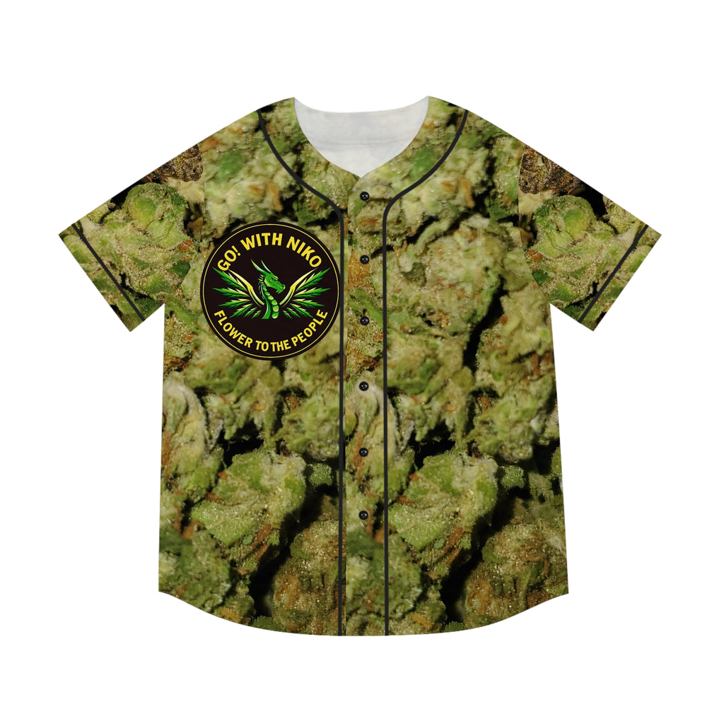 Cannabis Nug Baseball Jersey — Go With Niko All-Over Print