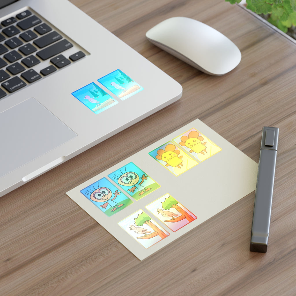 My daughter drew these Cute Cartoon Character Sticker Sheet — Kids’ Fun Planner & Scrapbook Stickers