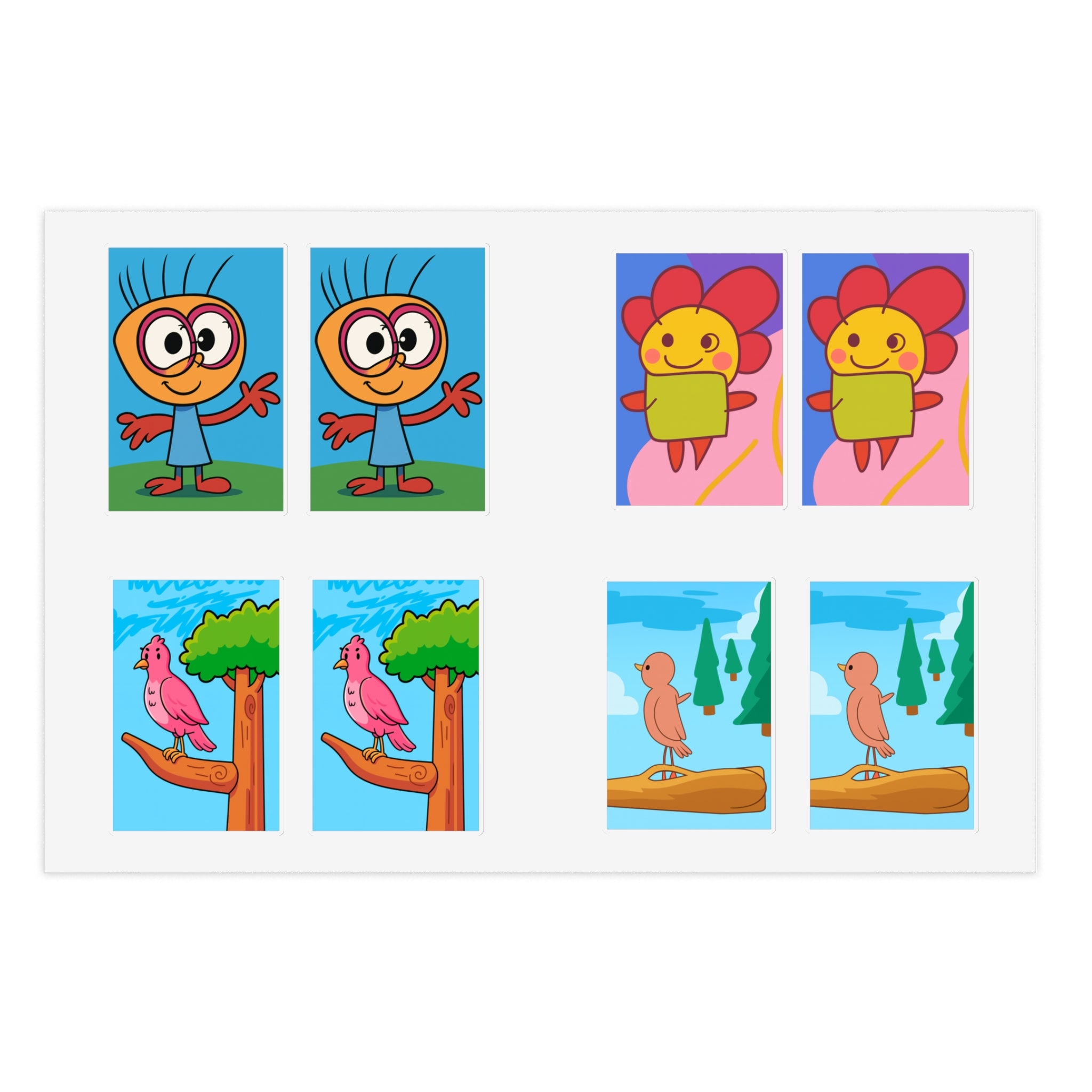 My daughter drew these Cute Cartoon Character Sticker Sheet — Kids’ Fun Planner & Scrapbook Stickers - GO! WITH NIKO LLC