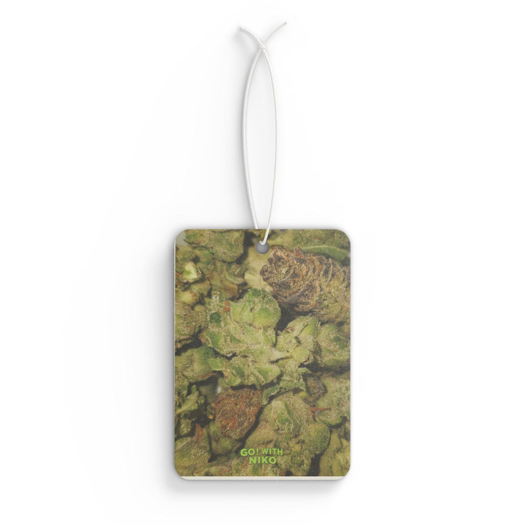 Herbal Green Botanical Car Air Freshener — 'Go With Nature' Scented Ornament - GO! WITH NIKO LLC