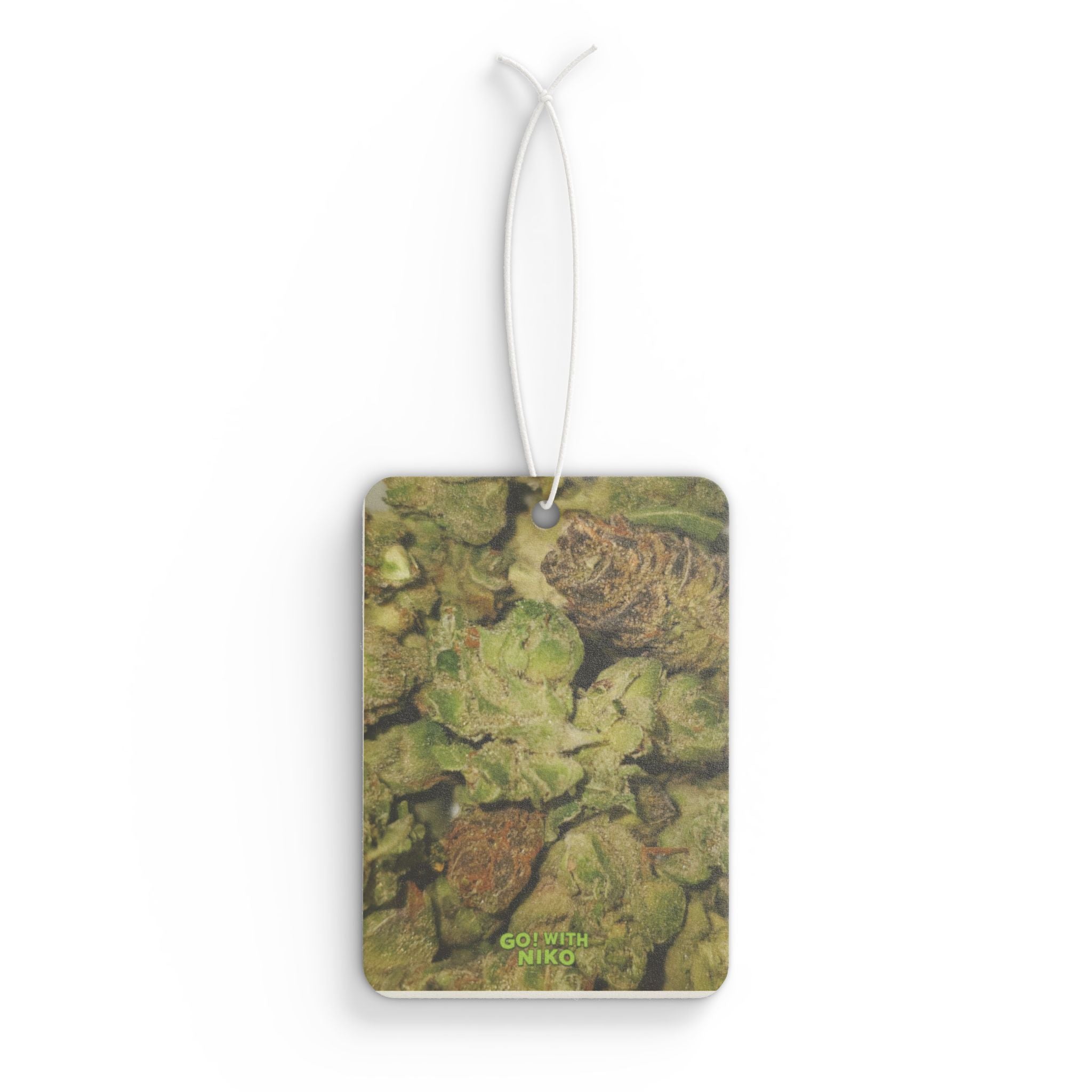 Herbal Green Botanical Car Air Freshener — 'Go With Nature' Scented Ornament - GO! WITH NIKO LLC