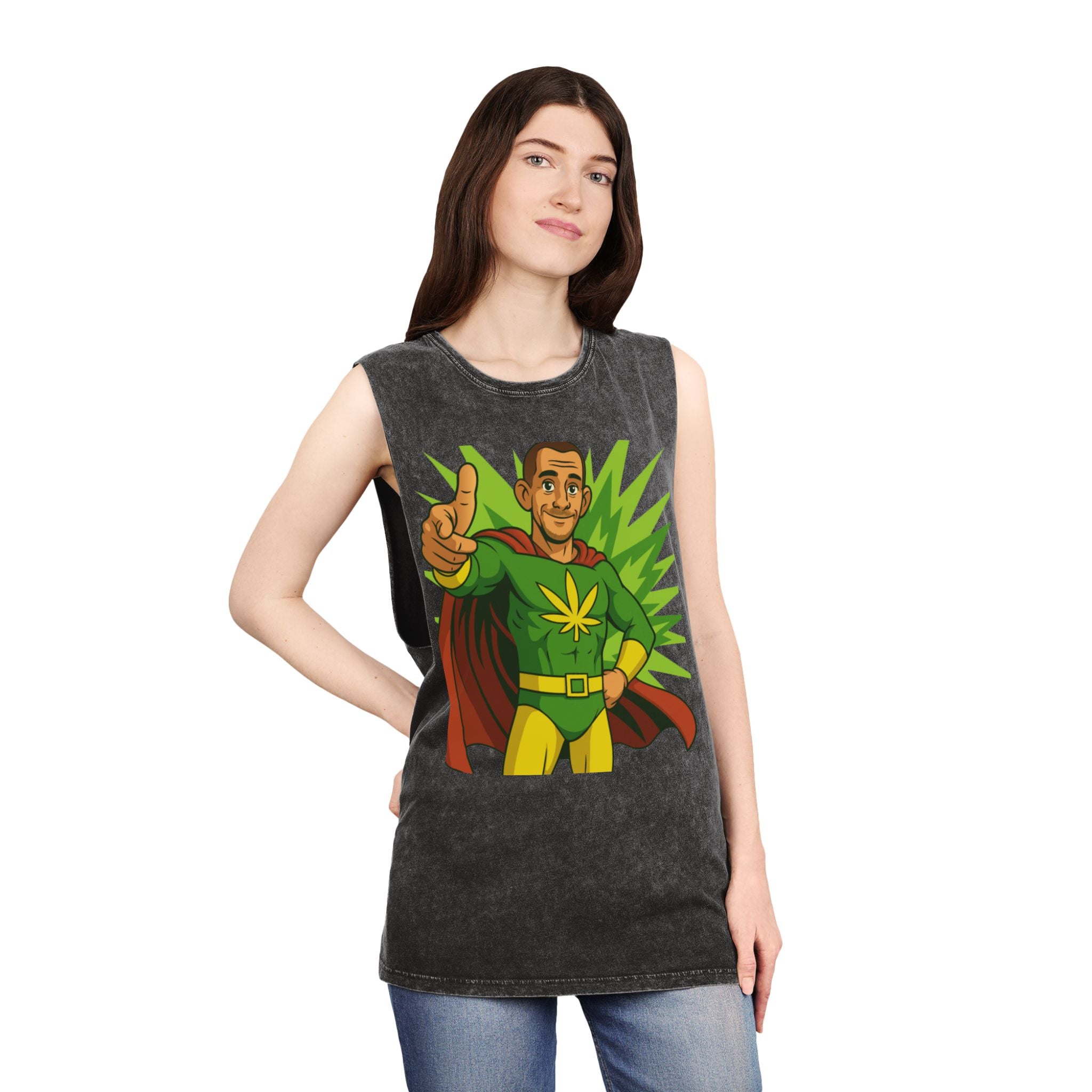 Tank Top — 'Go! With Niko' Superhero Cannabis Graphic