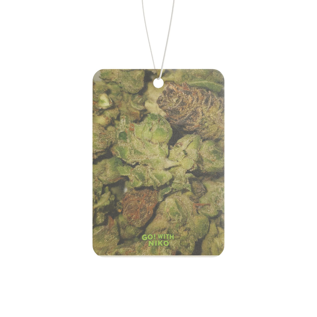 Herbal Green Botanical Car Air Freshener — 'Go With Nature' Scented Ornament - GO! WITH NIKO LLC