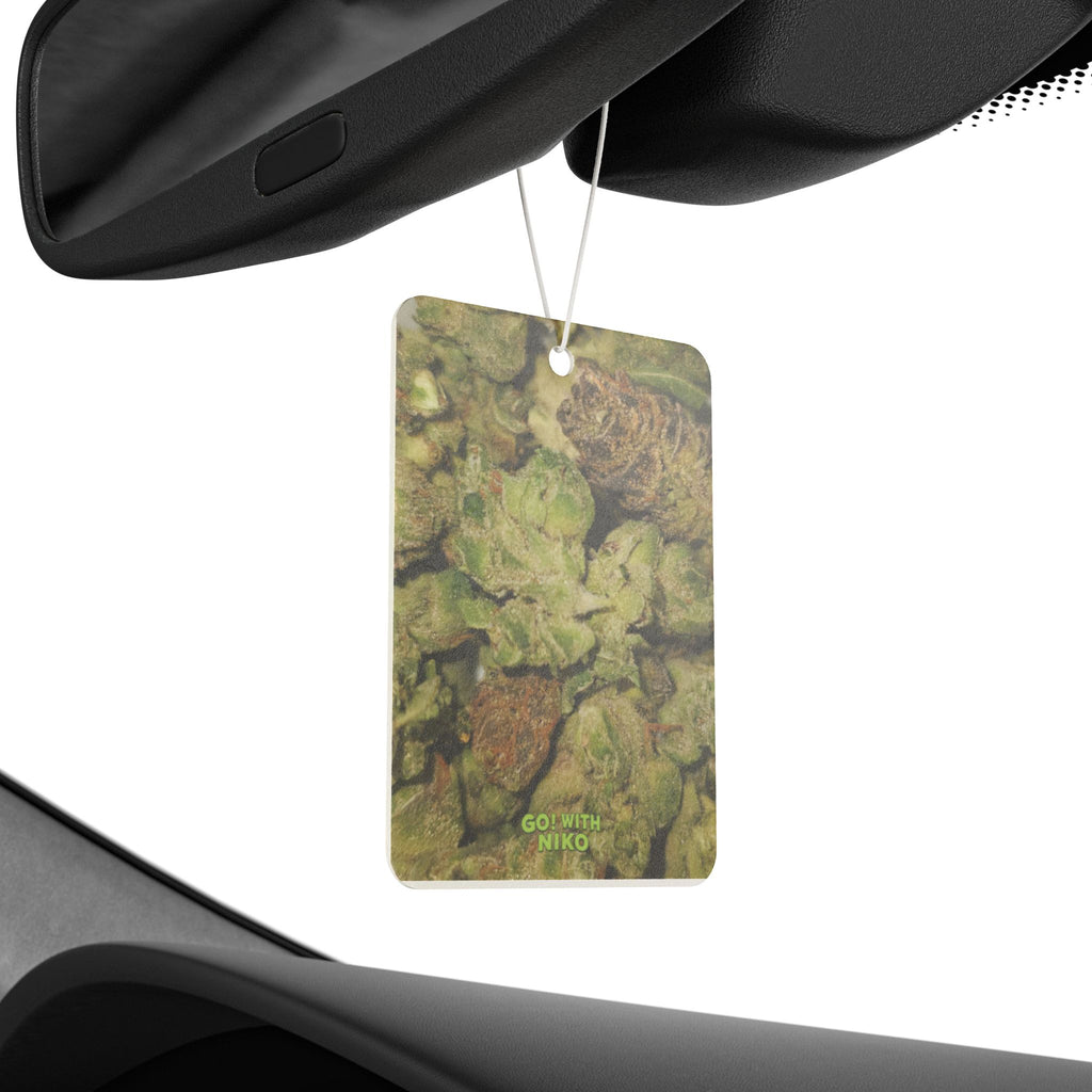Herbal Green Botanical Car Air Freshener — 'Go With Nature' Scented Ornament - GO! WITH NIKO LLC