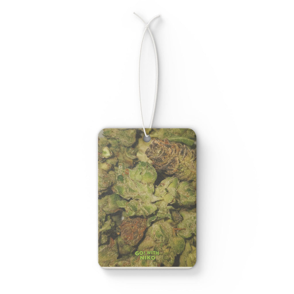 Herbal Green Botanical Car Air Freshener — 'Go With Nature' Scented Ornament - GO! WITH NIKO LLC