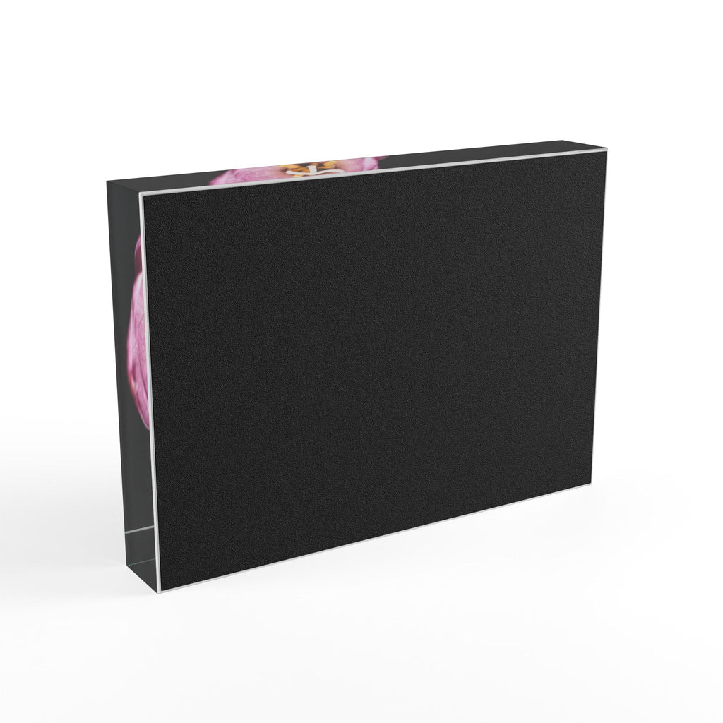 Photo Block - Pink Tulip Minimalist Wall Art (Floral Photography Home Decor)