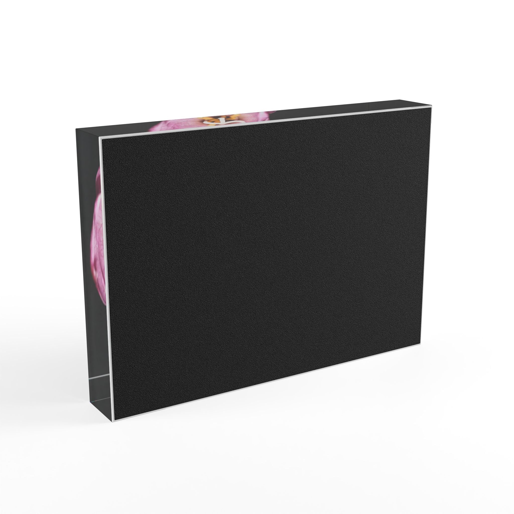 Photo Block - Pink Tulip Minimalist Wall Art (Floral Photography Home Decor)