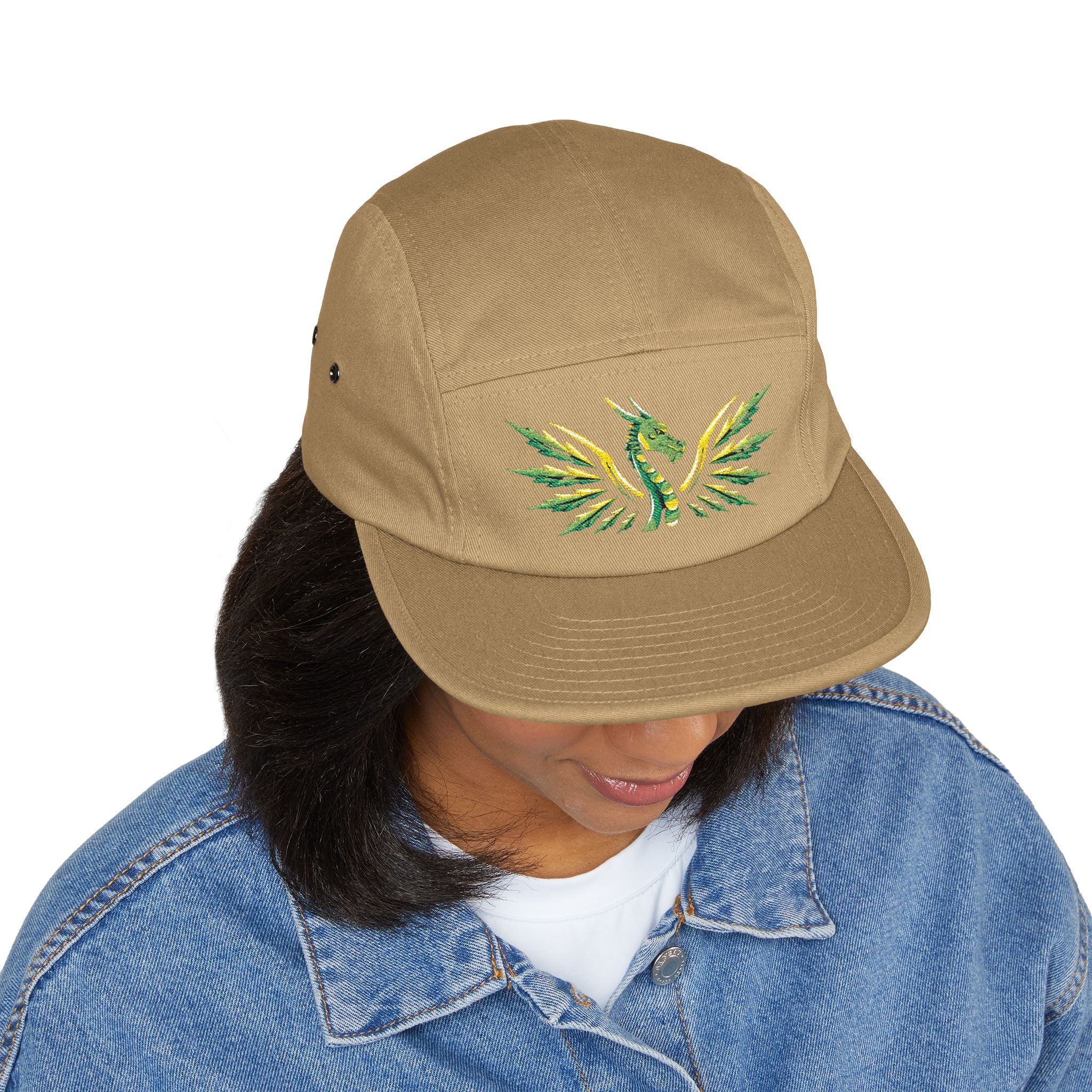 Embroidered Phoenix 5-Panel Cap — GO! WITH NIKO
