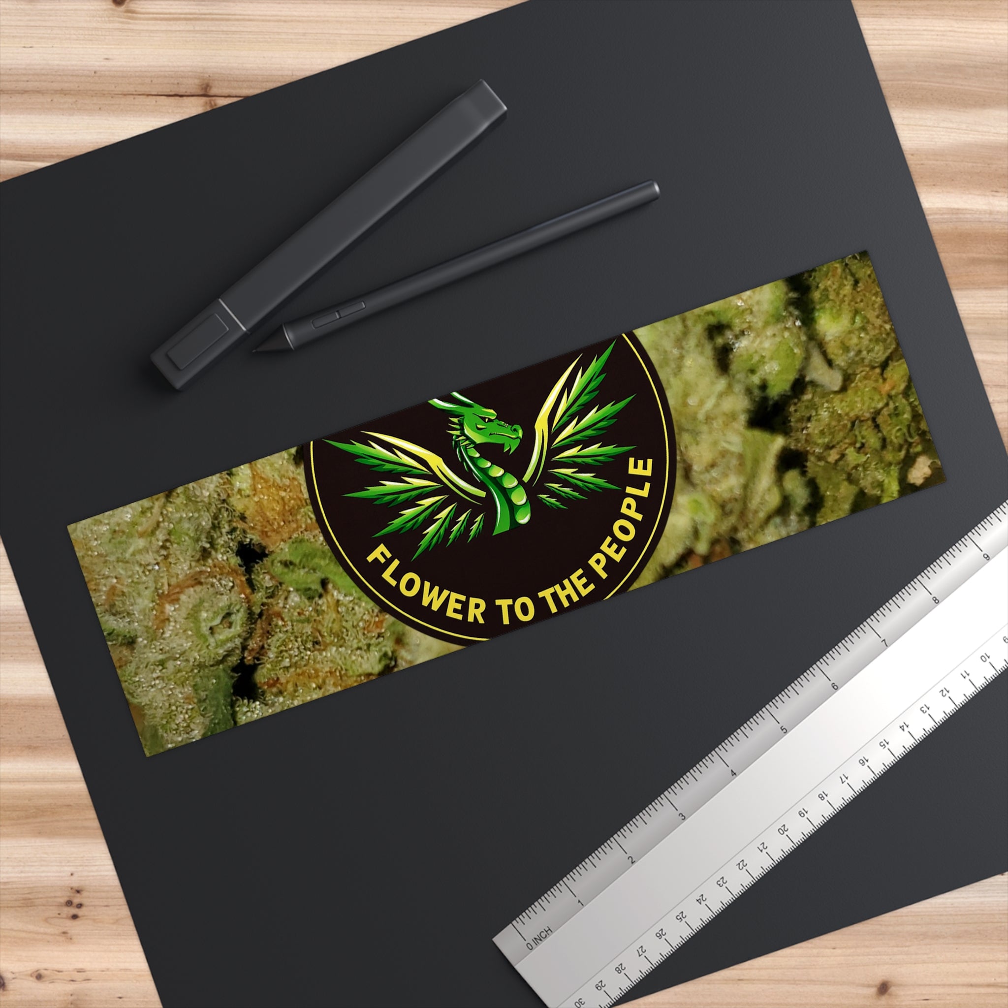 Flower to the People Bumper Sticker — Green Dragon Cannabis Leaf Design - GO! WITH NIKO LLC