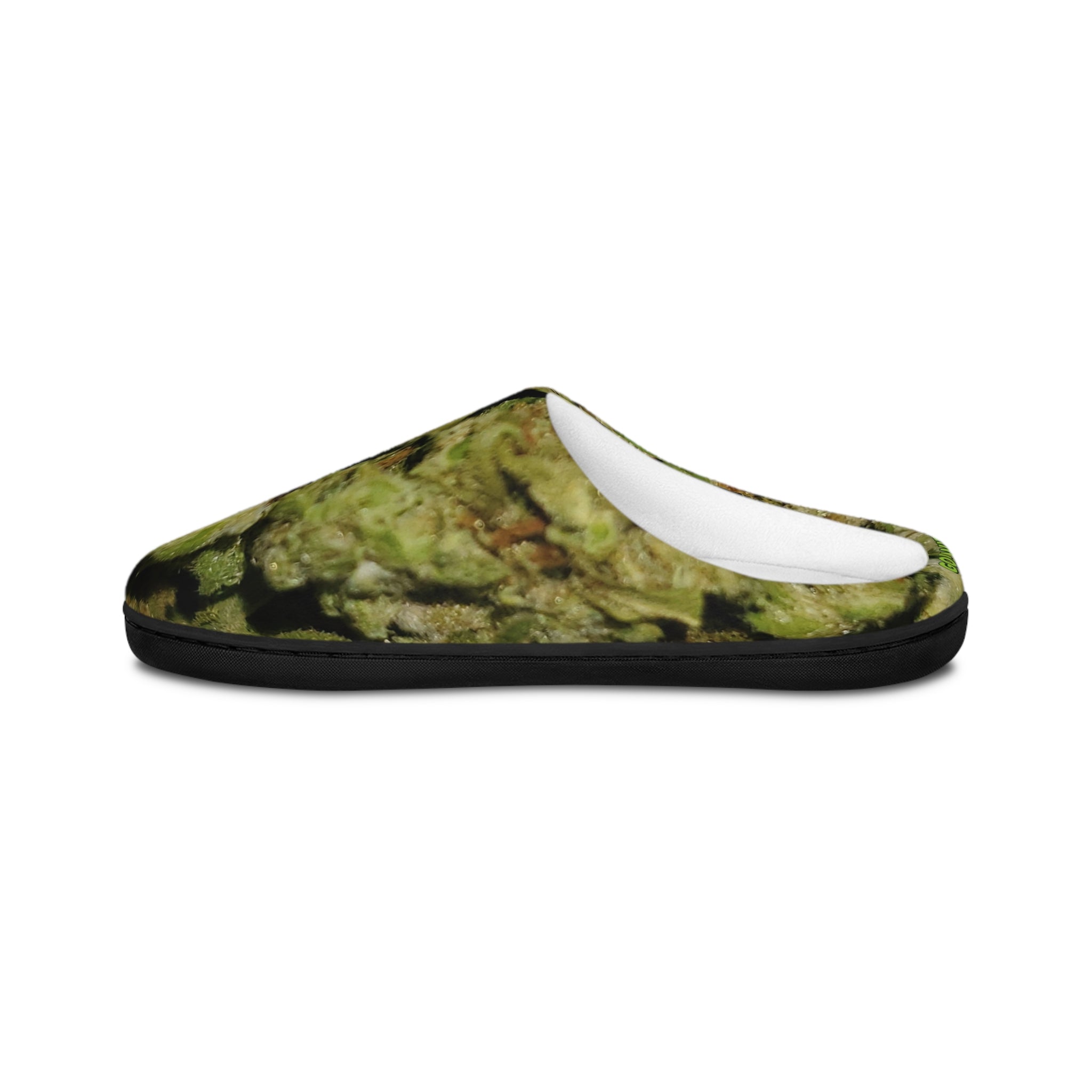 Cannabis Bud Print Men's Indoor Slippers — Cozy Marijuana Pattern House Shoes