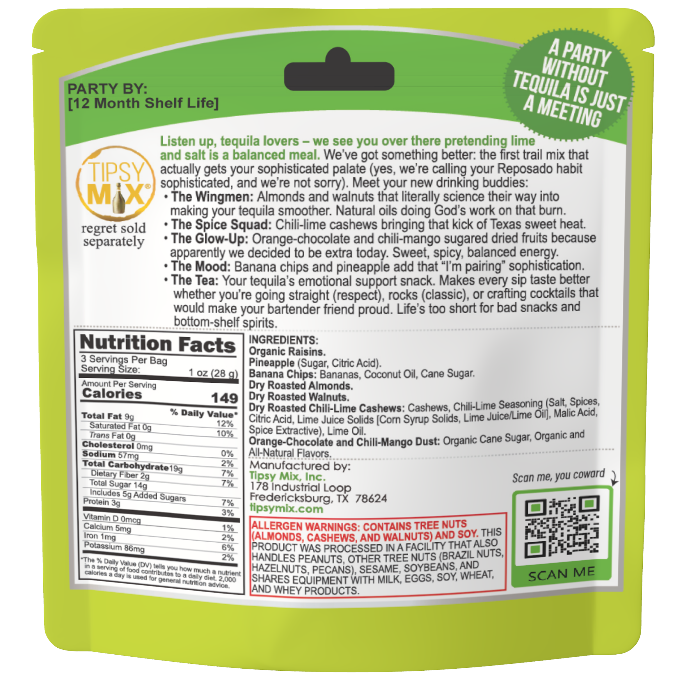 TIPSY MIX LIQUOR-PAIRED TRAIL MIX