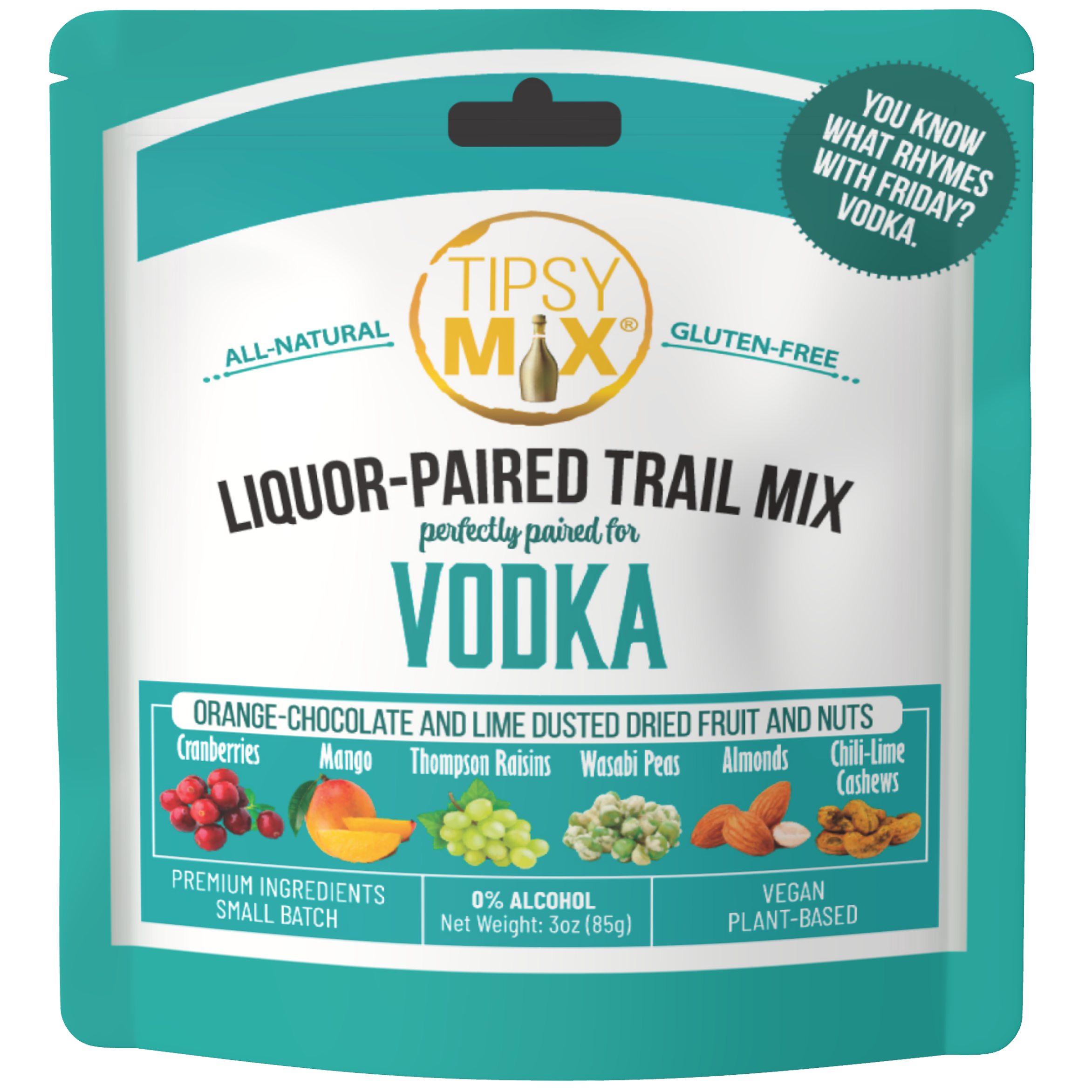 TIPSY MIX LIQUOR-PAIRED TRAIL MIX