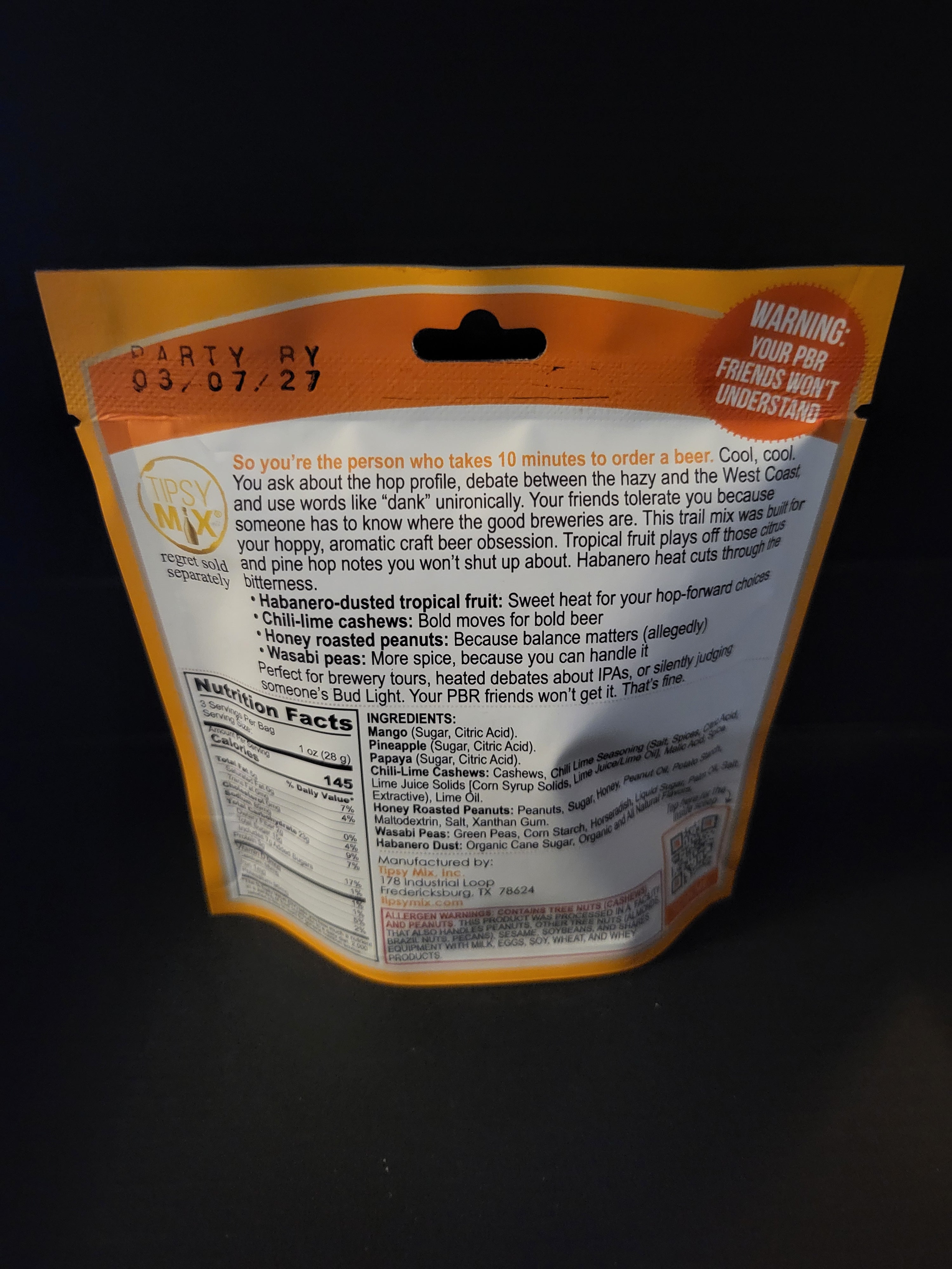 TIPSY MIX BEER PAIRED TRAIL MIX (0% ALCOHOL)