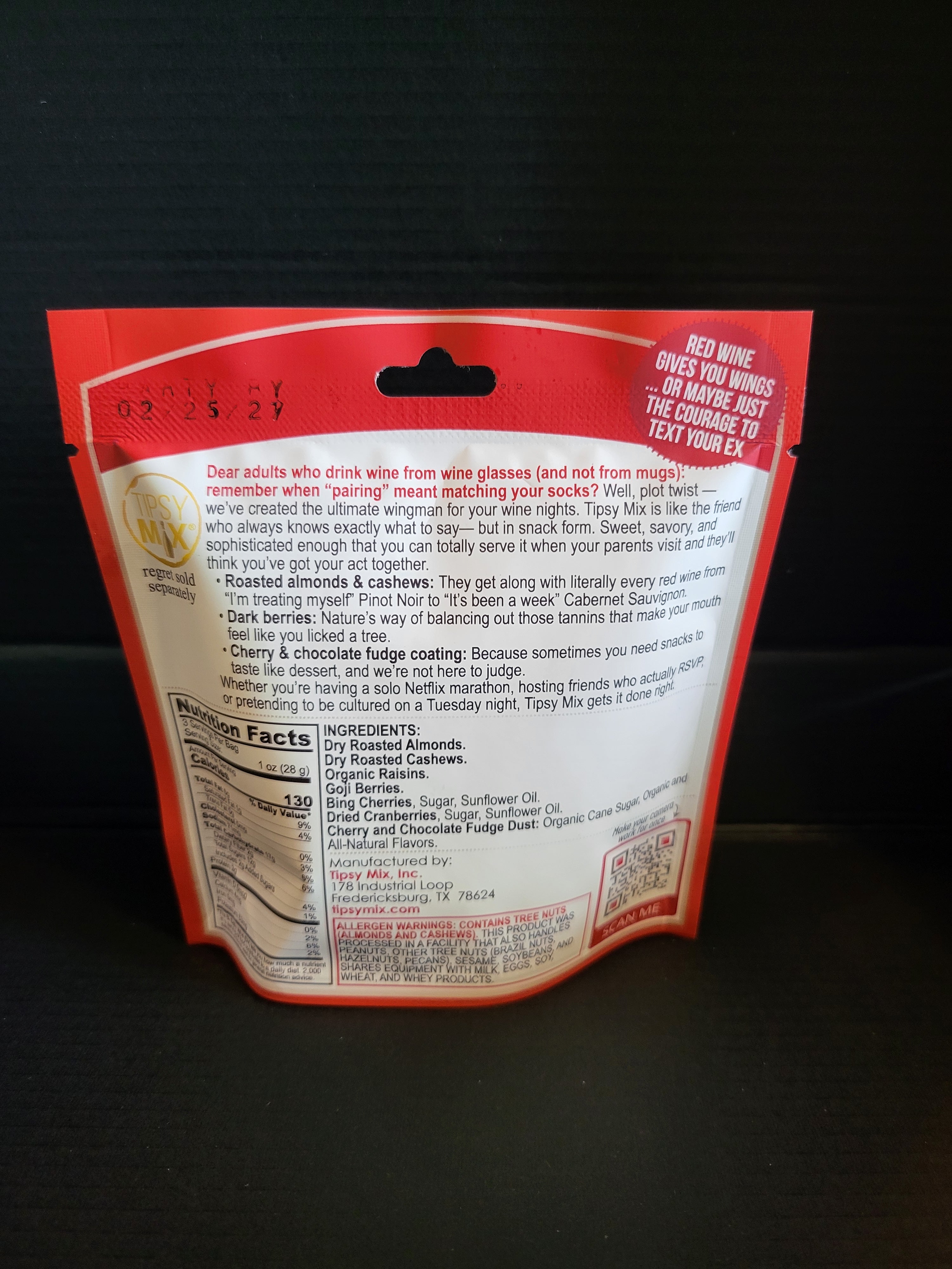 TIPSY MIX WINE-PAIRED TRAIL MIX(0% ALCOHOL)