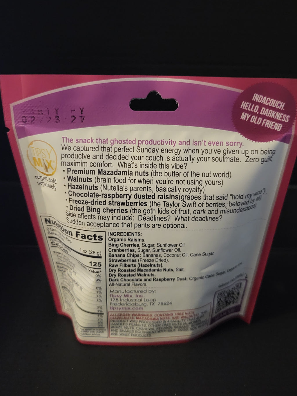 TIPSY MIX CANNABIS PAIRED TRAIL MIX (DOES NOT CONTAIN CANNABIS OR HEMP INGREDIENTS!*)