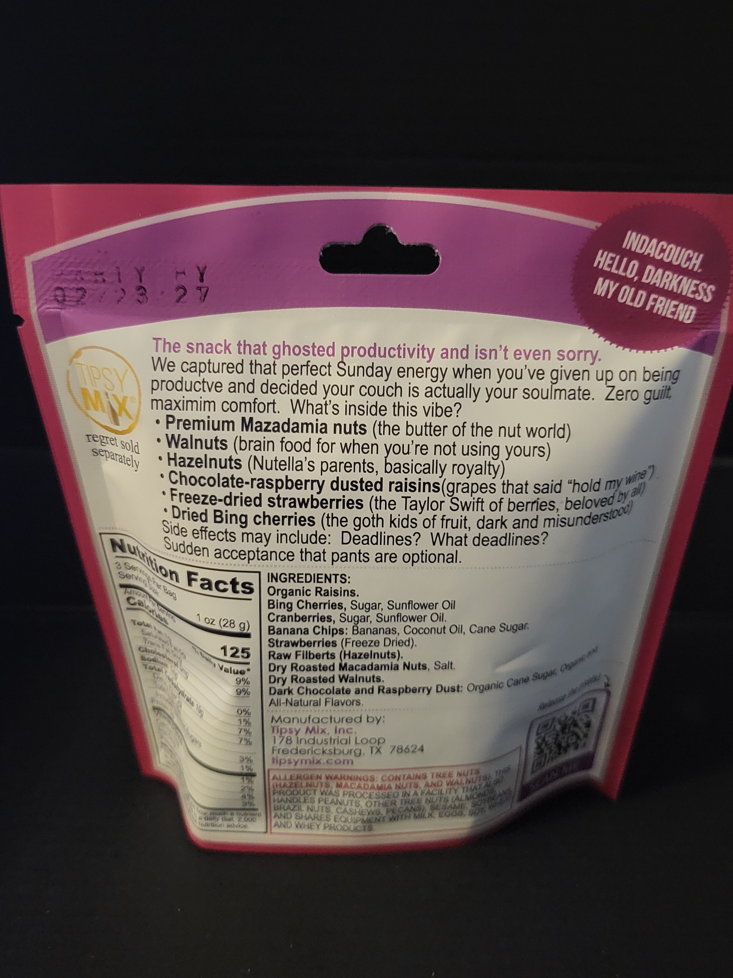 TIPSY MIX CANNABIS PAIRED TRAIL MIX (DOES NOT CONTAIN CANNABIS OR HEMP INGREDIENTS!*)