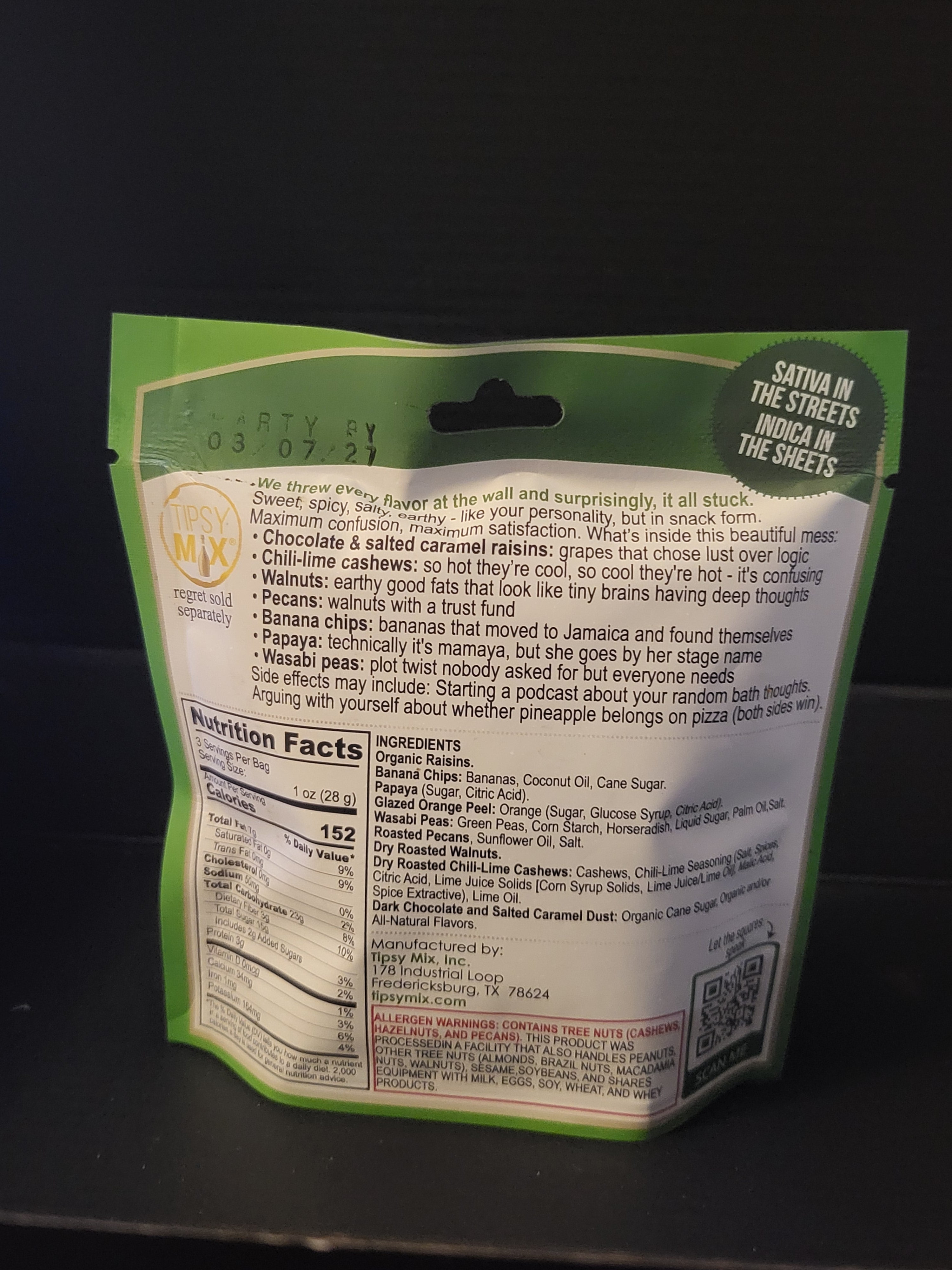 TIPSY MIX CANNABIS PAIRED TRAIL MIX (DOES NOT CONTAIN CANNABIS OR HEMP INGREDIENTS!*)